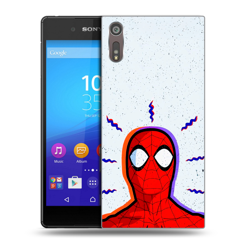 Пластиковый чехол на Sony Xperia XZ с принтом Spiderman Человек паук Пластиковый чехол на Sony Xperia XZ с принтом Spiderman Человек паук