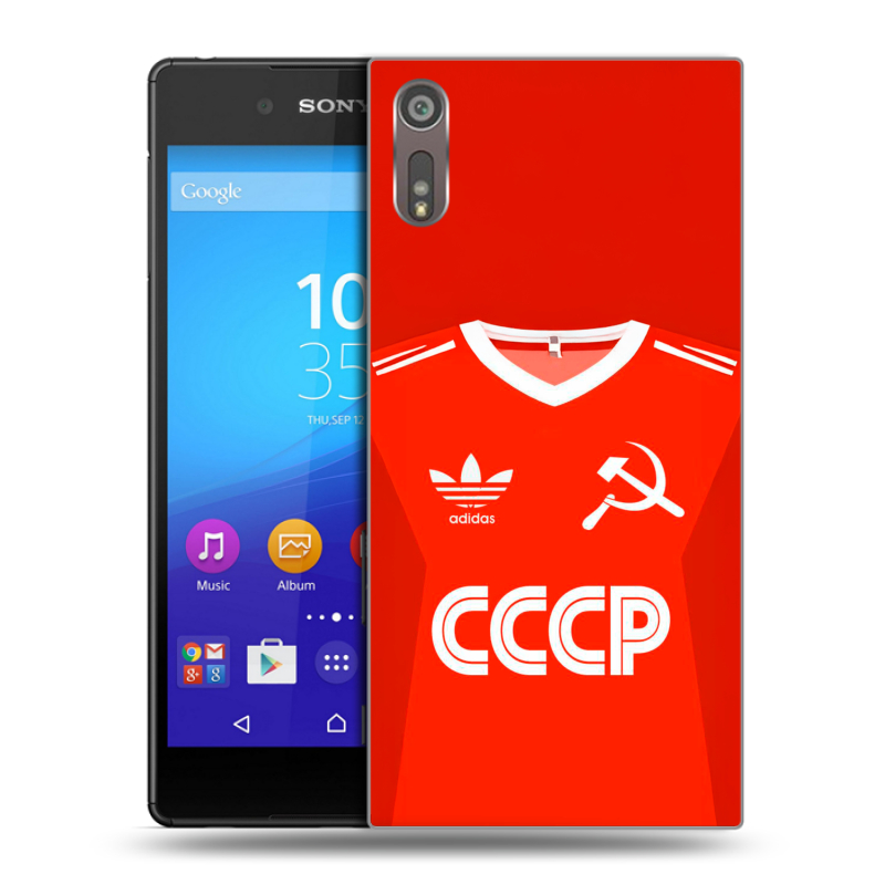 Пластиковый чехол на Sony Xperia XZ с принтом Флаг Герб СССР Пластиковый чехол на Sony Xperia XZ с принтом Флаг Герб СССР