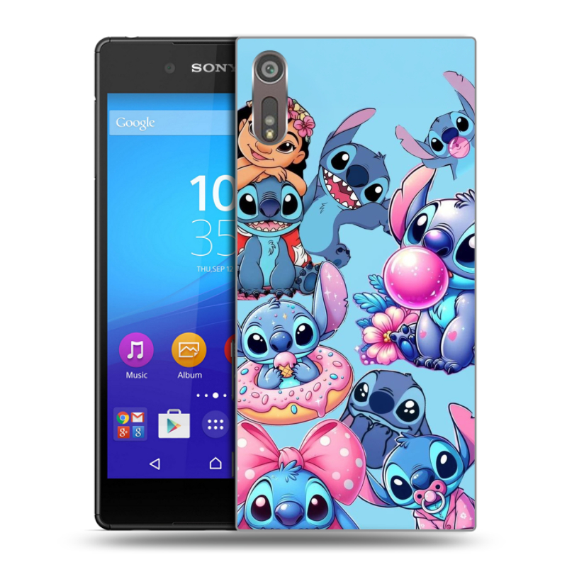 Пластиковый чехол на Sony Xperia XZ с принтом Лило и Стич Пластиковый чехол на Sony Xperia XZ с принтом Лило и Стич