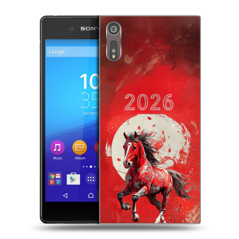 Пластиковый чехол на Sony Xperia XZ с принтом Новый год Пластиковый чехол на Sony Xperia XZ с принтом Новый год