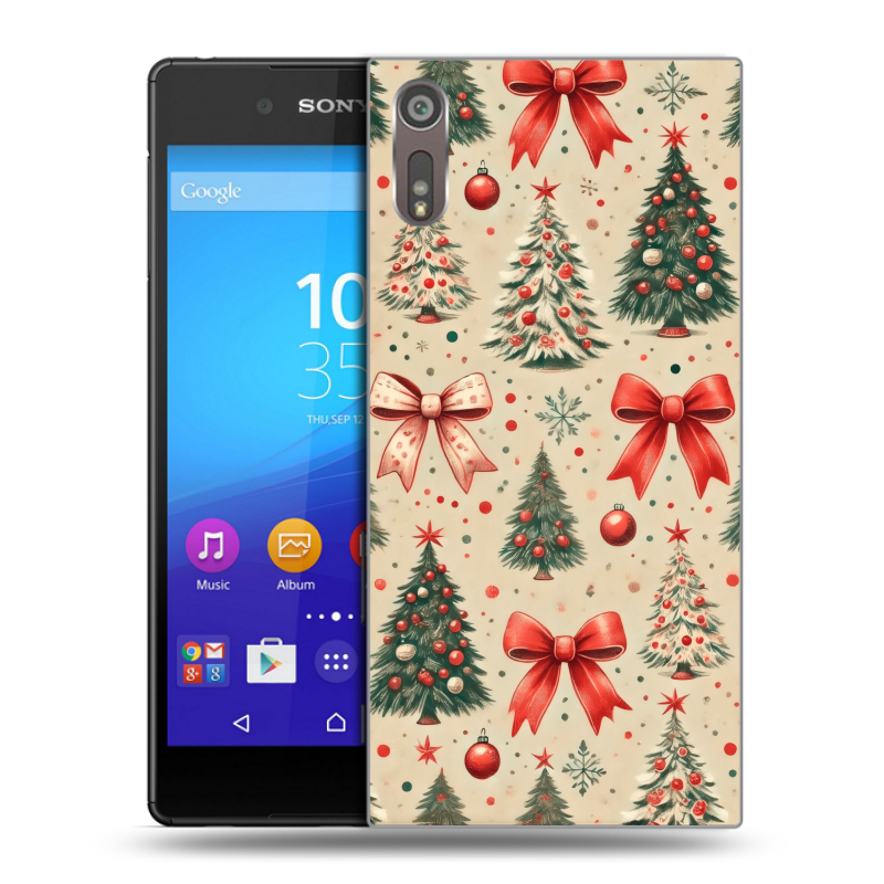 Пластиковый чехол на Sony Xperia XZ с принтом Новый год Пластиковый чехол на Sony Xperia XZ с принтом Новый год