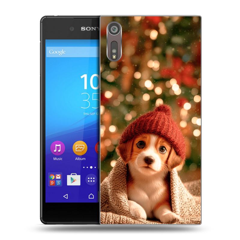 Пластиковый чехол на Sony Xperia XZ с принтом Новый год Пластиковый чехол на Sony Xperia XZ с принтом Новый год