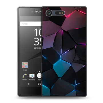 Пластиковый чехол на Sony Xperia X Compact с принтом Геометрия неона