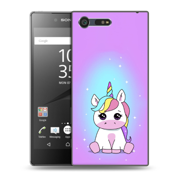 Пластиковый чехол на Sony Xperia X Compact с принтом Единорог