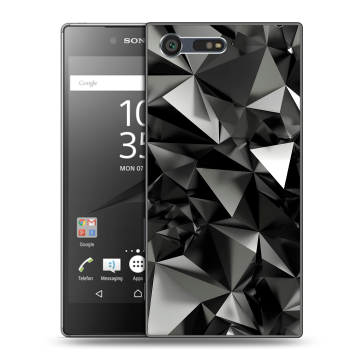 Пластиковый чехол на Sony Xperia X Compact с принтом Черные кристаллы