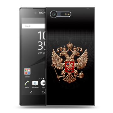Пластиковый чехол на Sony Xperia X Compact с принтом Герб России