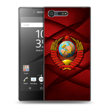 Пластиковый чехол на Sony Xperia X Compact с принтом Герб СССР
