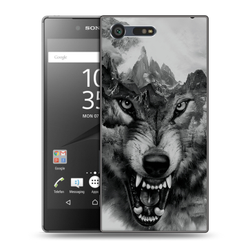 Пластиковый чехол на Sony Xperia X Compact с принтом Волк