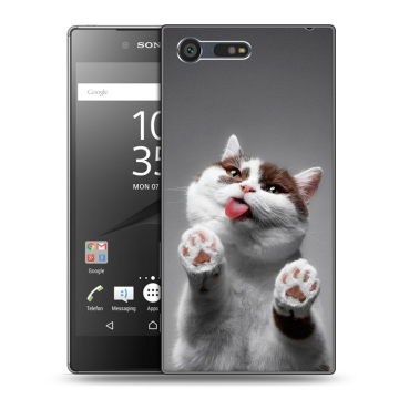 Пластиковый чехол на Sony Xperia X Compact с принтом Коты
