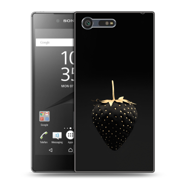 Пластиковый чехол на Sony Xperia X Compact с принтом Черная клубника