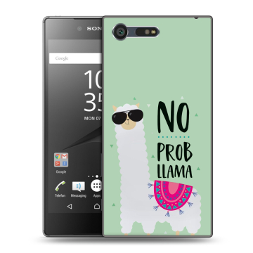 Пластиковый чехол на Sony Xperia X Compact с принтом Лама