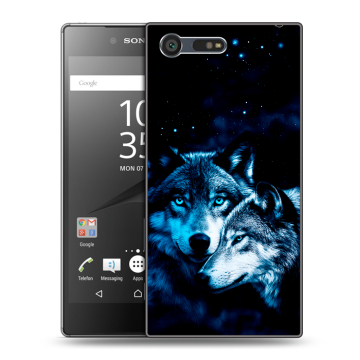 Пластиковый чехол на Sony Xperia X Compact с принтом Волки