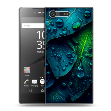 Пластиковый чехол на Sony Xperia X Compact с принтом Листья