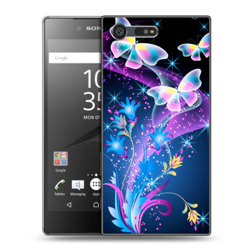 Пластиковый чехол на Sony Xperia X Compact с принтом Бабочки Пластиковый чехол на Sony Xperia X Compact с принтом Бабочки