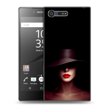 Пластиковый чехол на Sony Xperia X Compact с принтом Девушка в шляпе Пластиковый чехол на Sony Xperia X Compact с принтом Девушка в шляпе