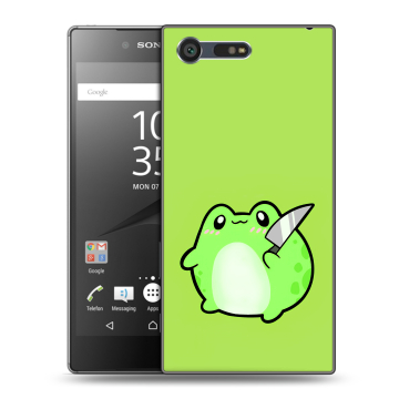 Пластиковый чехол на Sony Xperia X Compact с принтом Лягушенок Пластиковый чехол на Sony Xperia X Compact с принтом Лягушенок