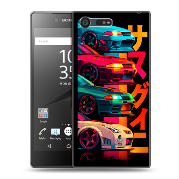 Пластиковый чехол на Sony Xperia X Compact с принтом Гоночные машины Пластиковый чехол на Sony Xperia X Compact с принтом Гоночные машины