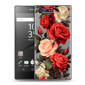 Пластиковый чехол на Sony Xperia X Compact с принтом Розы Пластиковый чехол на Sony Xperia X Compact с принтом Розы
