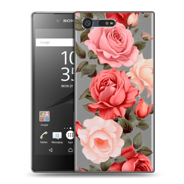 Пластиковый чехол на Sony Xperia X Compact с принтом Розы Пластиковый чехол на Sony Xperia X Compact с принтом Розы