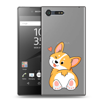 Пластиковый чехол на Sony Xperia X Compact с принтом Корги Пластиковый чехол на Sony Xperia X Compact с принтом Корги