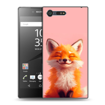 Пластиковый чехол на Sony Xperia X Compact с принтом милая лиса Пластиковый чехол на Sony Xperia X Compact с принтом милая лиса