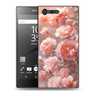 Пластиковый чехол на Sony Xperia X Compact с принтом Розовые розы Пластиковый чехол на Sony Xperia X Compact с принтом Розовые розы