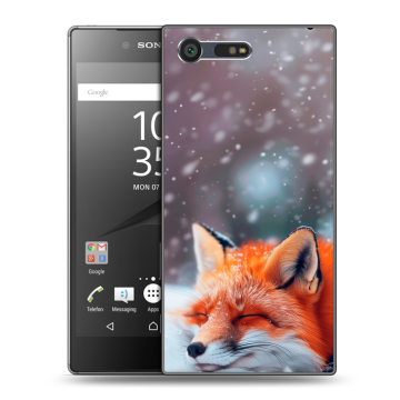 Пластиковый чехол на Sony Xperia X Compact с принтом лиса Пластиковый чехол на Sony Xperia X Compact с принтом лиса