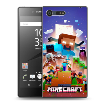 Пластиковый чехол на Sony Xperia X Compact с принтом Майнкрафт Minecraft
