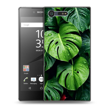 Пластиковый чехол на Sony Xperia X Compact с принтом Листья Пластиковый чехол на Sony Xperia X Compact с принтом Листья