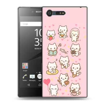 Пластиковый чехол на Sony Xperia X Compact с принтом Hello Kitty Хелоу Кити Пластиковый чехол на Sony Xperia X Compact с принтом Hello Kitty Хелоу Кити