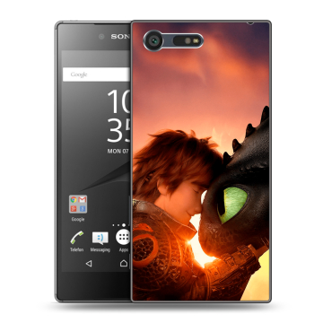 Пластиковый чехол на Sony Xperia X Compact с принтом Как приручить дракона Пластиковый чехол на Sony Xperia X Compact с принтом Как приручить дракона