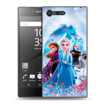 Пластиковый чехол на Sony Xperia X Compact с принтом Холодное сердце Frozen Пластиковый чехол на Sony Xperia X Compact с принтом Холодное сердце Frozen