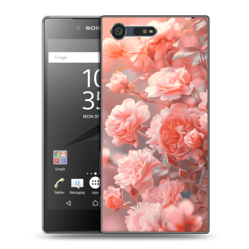 Пластиковый чехол на Sony Xperia X Compact с принтом Розы цветы Пластиковый чехол на Sony Xperia X Compact с принтом Розы цветы