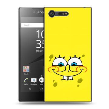 Пластиковый чехол на Sony Xperia X Compact с принтом спанчбоб спанч боб