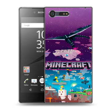 Пластиковый чехол на Sony Xperia X Compact с принтом Майнкрафт Minecraft Пластиковый чехол на Sony Xperia X Compact с принтом Майнкрафт Minecraft