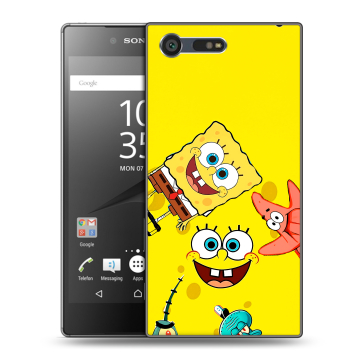 Пластиковый чехол на Sony Xperia X Compact с принтом Спанч боб Спанчбоб Пластиковый чехол на Sony Xperia X Compact с принтом Спанч боб Спанчбоб