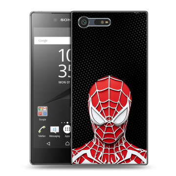 Пластиковый чехол на Sony Xperia X Compact с принтом человек паук spiderman Пластиковый чехол на Sony Xperia X Compact с принтом человек паук spiderman