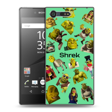 Пластиковый чехол на Sony Xperia X Compact с принтом Шрек Shrek Пластиковый чехол на Sony Xperia X Compact с принтом Шрек Shrek