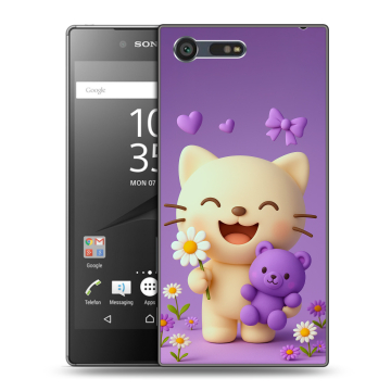 Пластиковый чехол на Sony Xperia X Compact с принтом для девочек Пластиковый чехол на Sony Xperia X Compact с принтом для девочек