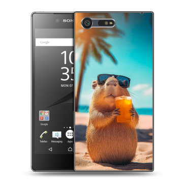 Пластиковый чехол на Sony Xperia X Compact с принтом Капибара