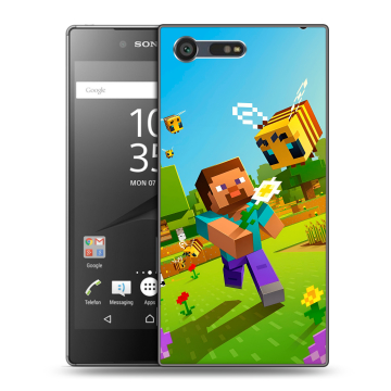 Пластиковый чехол на Sony Xperia X Compact с принтом Майнкрафт Minecraft