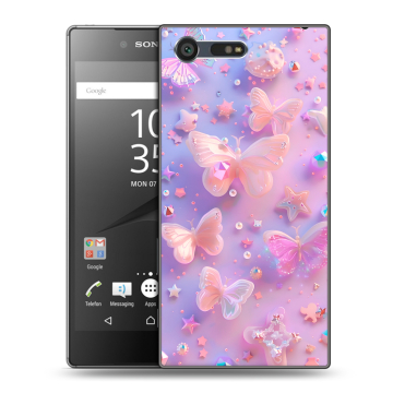 Пластиковый чехол на Sony Xperia X Compact с принтом Бабочки