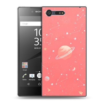 Пластиковый чехол на Sony Xperia X Compact с принтом Розовый космос Пластиковый чехол на Sony Xperia X Compact с принтом Розовый космос
