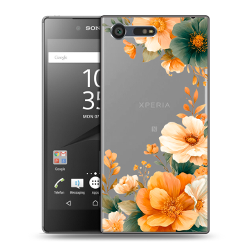 Пластиковый чехол на Sony Xperia X Compact с принтом Цветы принт Пластиковый чехол на Sony Xperia X Compact с принтом Цветы принт