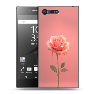 Пластиковый чехол на Sony Xperia X Compact с принтом Розовая роза Пластиковый чехол на Sony Xperia X Compact с принтом Розовая роза