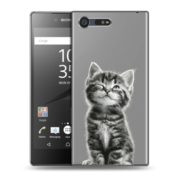 Пластиковый чехол на Sony Xperia X Compact с принтом Котенок Пластиковый чехол на Sony Xperia X Compact с принтом Котенок