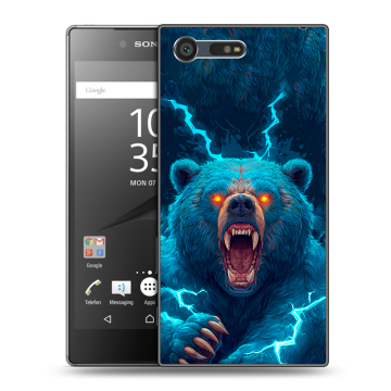 Пластиковый чехол на Sony Xperia X Compact с принтом Медведь Пластиковый чехол на Sony Xperia X Compact с принтом Медведь