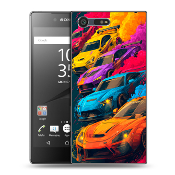 Пластиковый чехол на Sony Xperia X Compact с принтом Тачки Пластиковый чехол на Sony Xperia X Compact с принтом Тачки