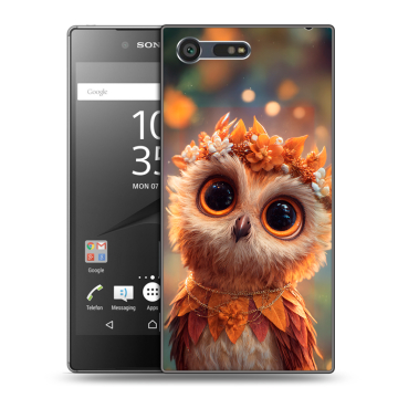 Пластиковый чехол на Sony Xperia X Compact с принтом Милая сова