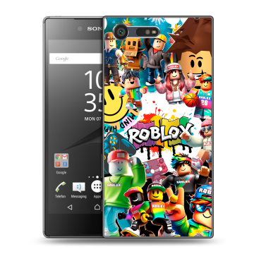 Пластиковый чехол на Sony Xperia X Compact с принтом Roblox Роблокс